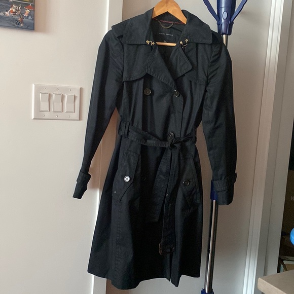 Banana Republic Black Trench Coat | Size S - Picture 1 of 3